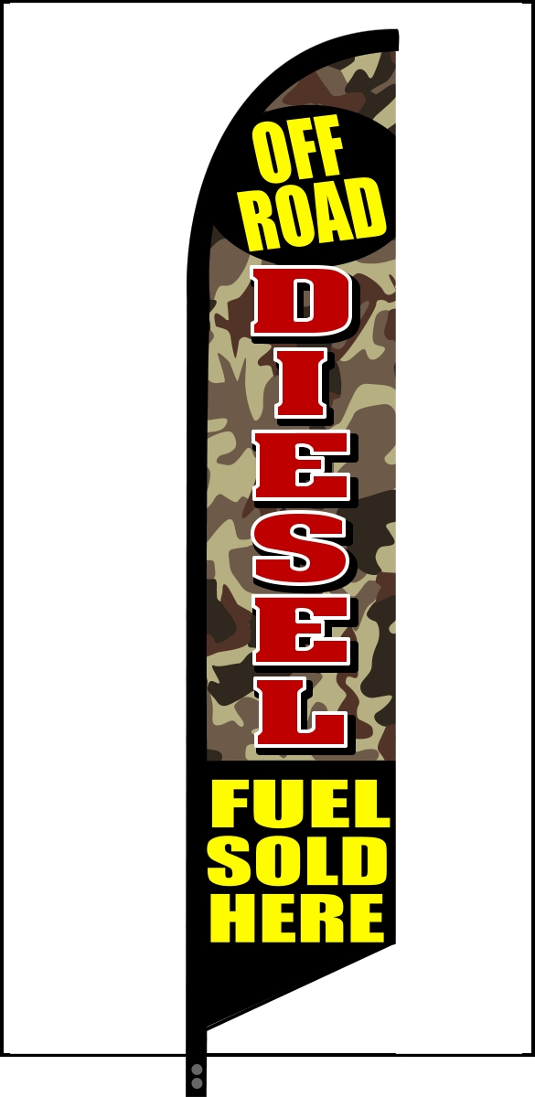 OFF ROAD DIESEL FUEL swooper feather banner sign flag 8023