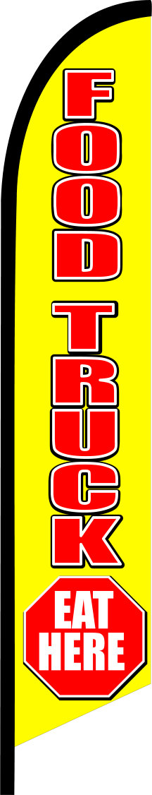 FOOD TRUCK swooper feather banner sign flag
