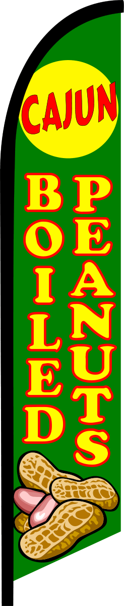 CAJUN boiled peanuts green swooper banner sign flag