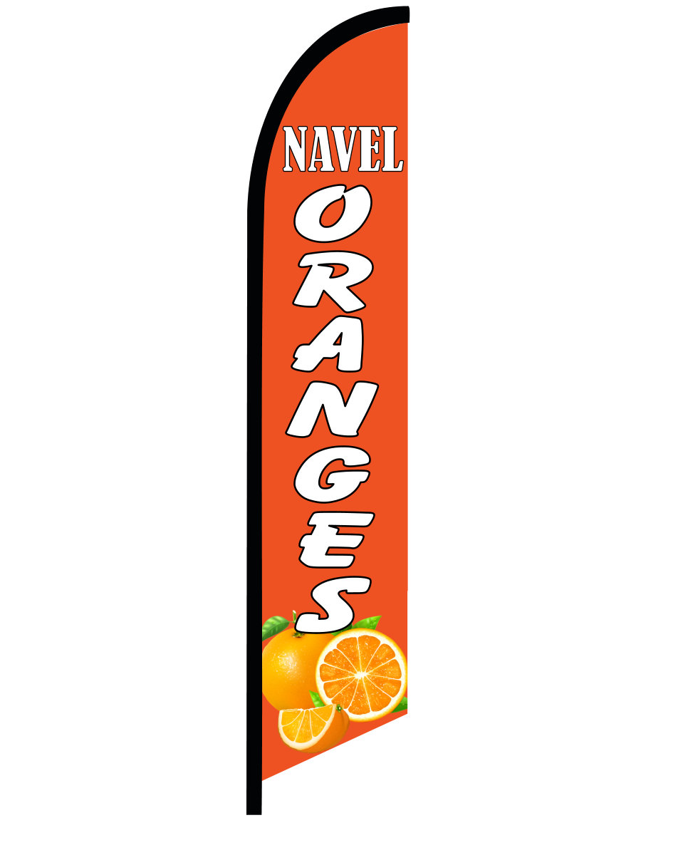 Navel oranges swooper feather banner flag