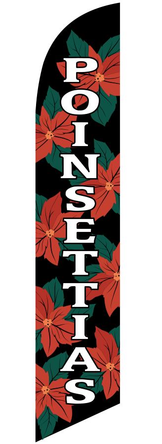 Poinsettias swooper banner sign flag - Click Image to Close