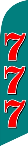 Lucky seven 777 swooper feather banner sign flag