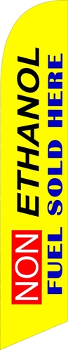 Non ethanol fuel sold here swooper banner flag yellow