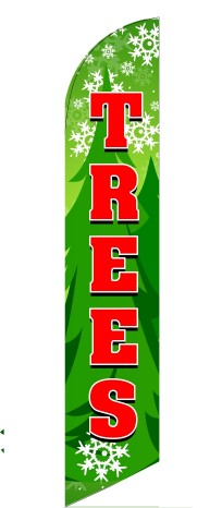 CHRISTMAS HOLIDAY TREES custom swooper banner sign flag