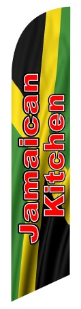 JAMAICAN KITCHEN swooper feather banner flag - Click Image to Close