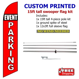 EVENT PARKING swooper feather banner sign flag