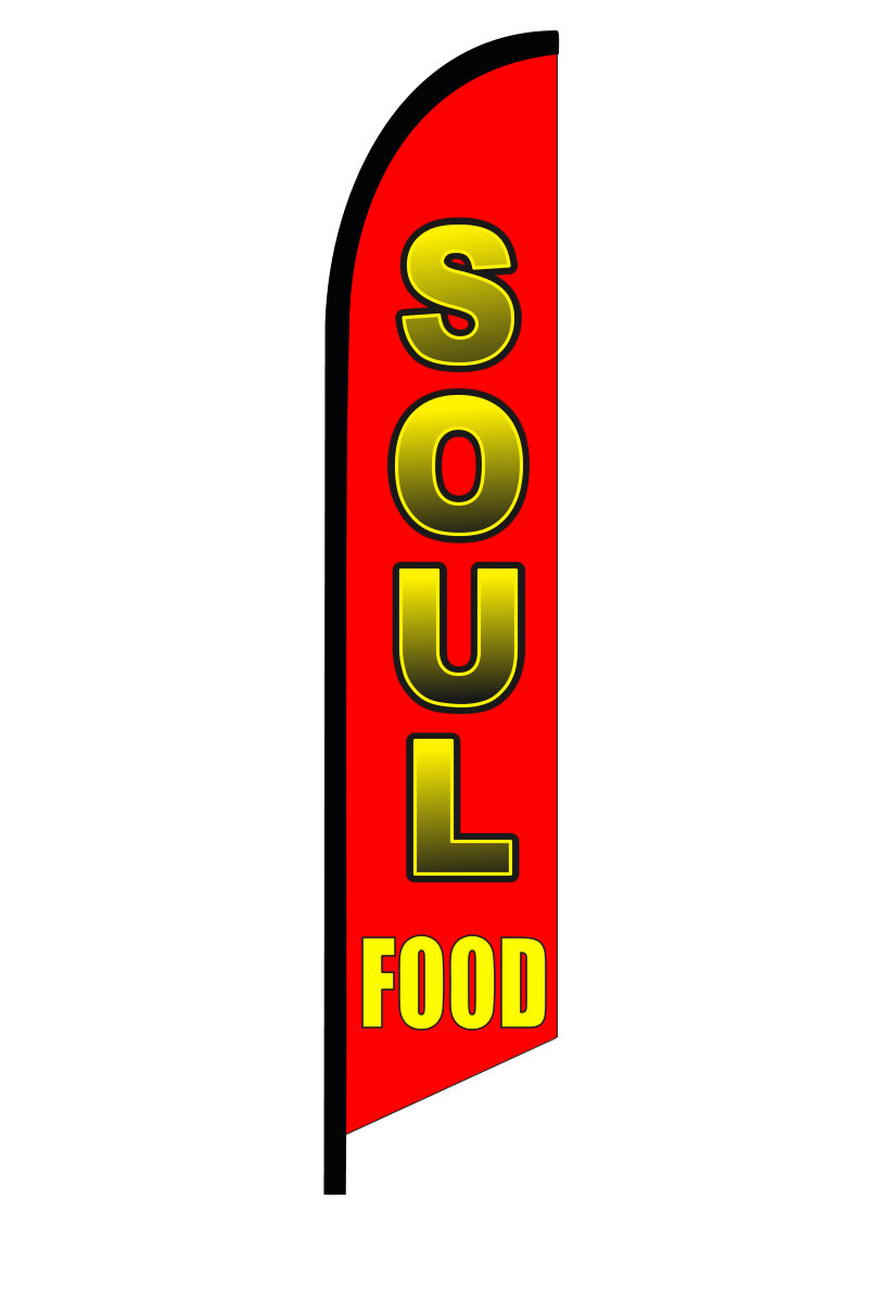 Soul food restaurant swooper feather flag 9331