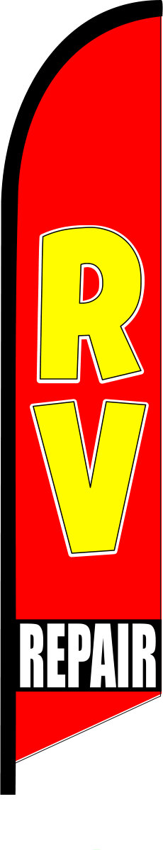 RV REPAIR swooper feather banner sign flag 9441