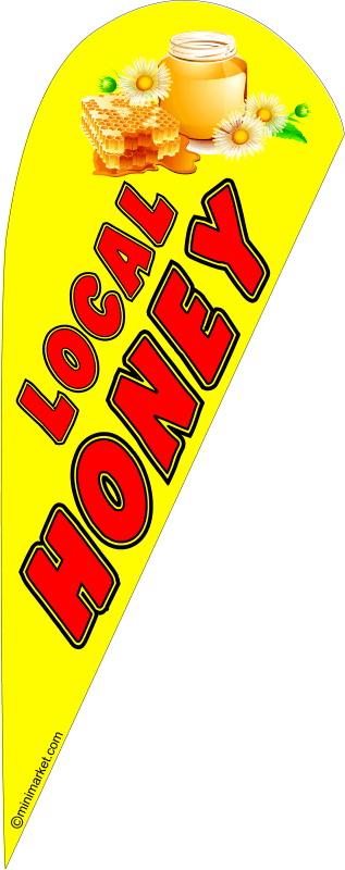 LOCAL HONEY teardrop flag kit yellow - Click Image to Close