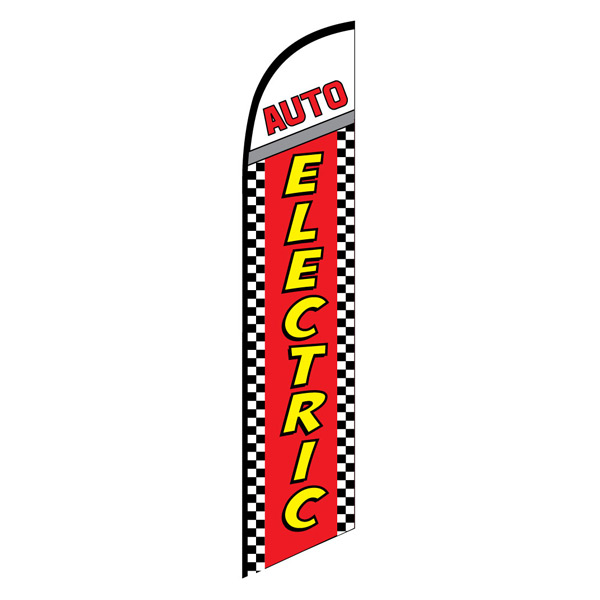 Auto electric service swooper feather banner flag