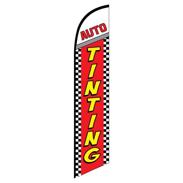 Auto tinting service swooper banner sign flag