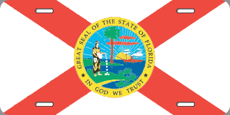 Florida flag license plate