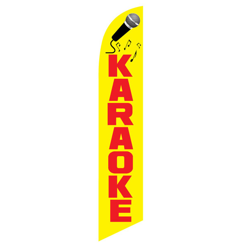 KARAOKE swooper feather banner sign flag - Click Image to Close