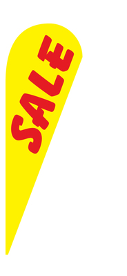 SALE yellow teardrop feather flag kit
