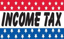 INCOME TAX flag banner 3x5ft