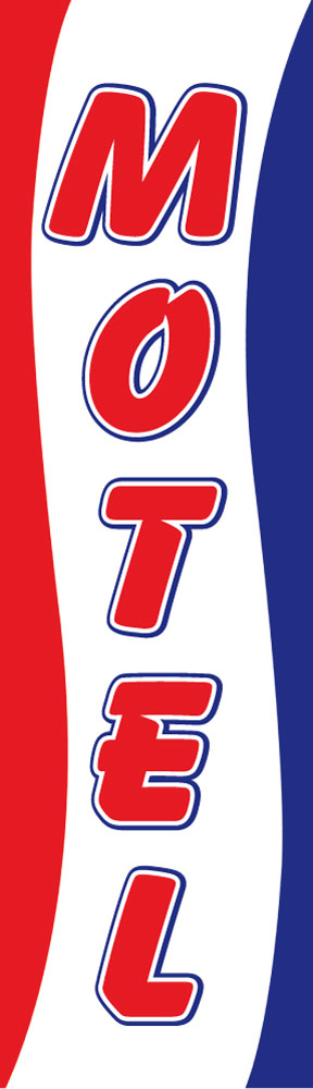MOTEL vertical flag 2x8ft