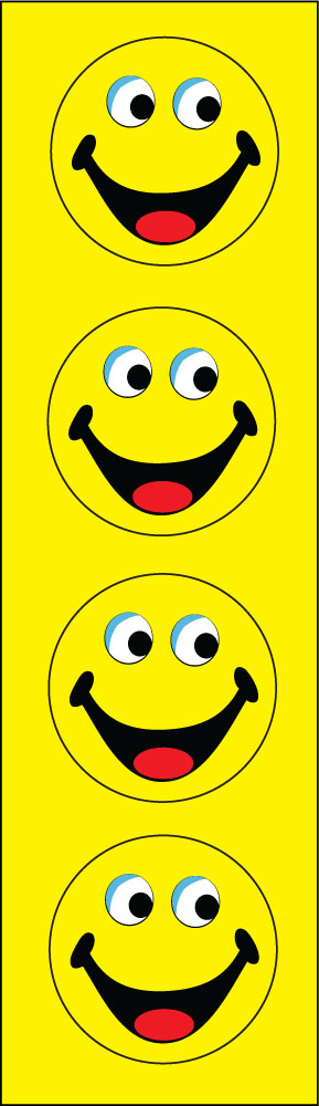 HAPPY FACES YELLOW vertical flag 2x8ft - Click Image to Close