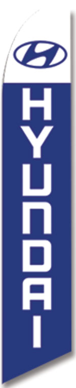 Hyundai car auto dealer swooper flag