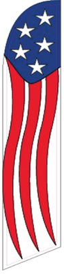 US STREAMER full sleeve swooper feather flag sign