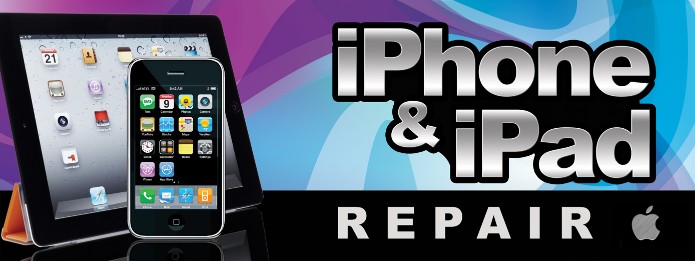 iphone and ipad repair large 3x8ft full color banner sign