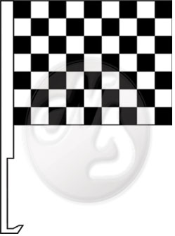 2.00 black/white checkered window flag, heavy duty