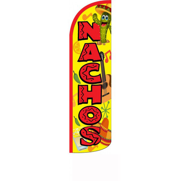 NACHOS food swooper feather banner sign flag
