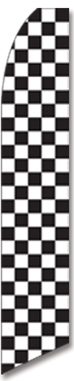Checkered black/white swooper flag