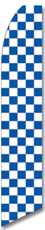 Checkered blue/white swooper flag