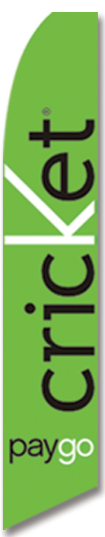 Cricket mobile green swooper flag