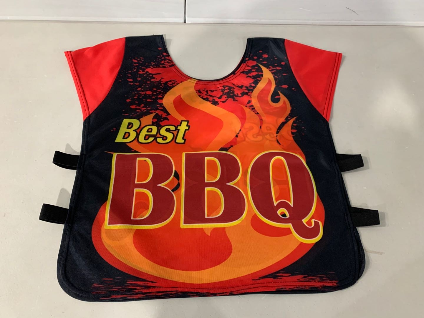 Barbeque bbq flames swooper feather banner flag - Click Image to Close
