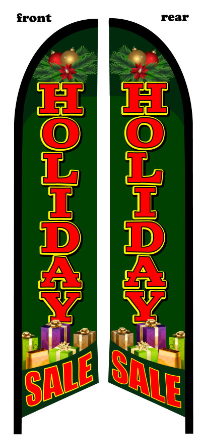 HOLIDAY SALE swooper feather banner sign flag 9226 - Click Image to Close