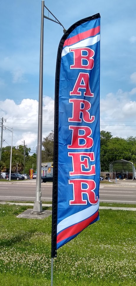 BARBER SHOP swooper banner sign flag 8588