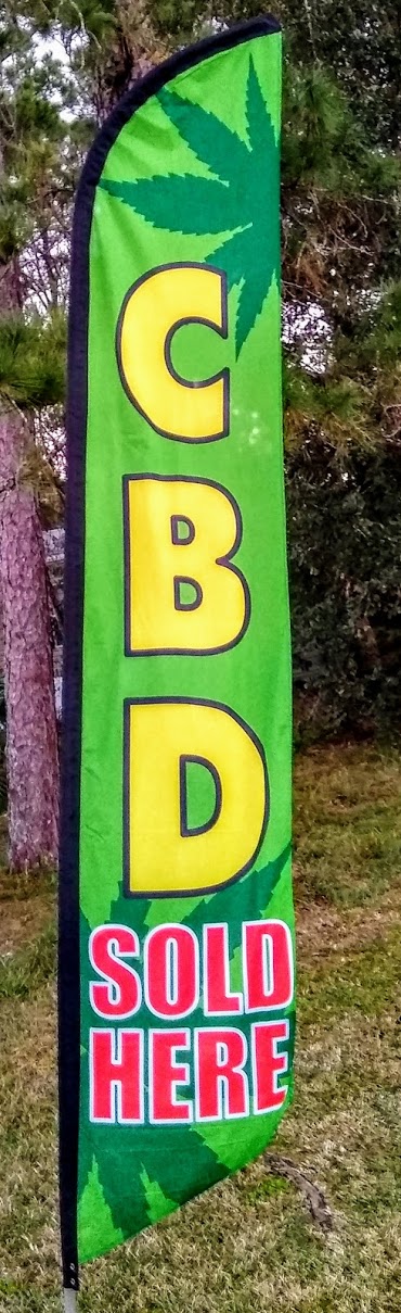 CBD SOLD HERE swooper banner sign flag