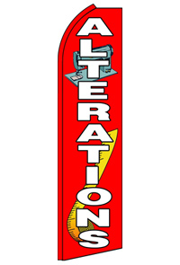 Alterations swooper feather banner sign flag
