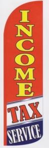 Income Tax Service super size swooper banner sign flag red