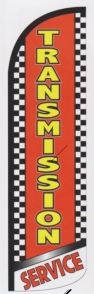 Auto transmisson super size swooper feather flag checkered