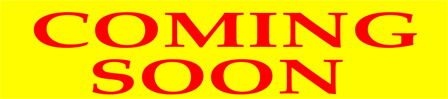 COMING SOON banner sign 3x8ft red yellow