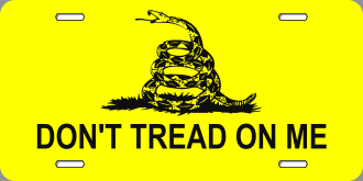 DON'T TREAD ON ME license plate
