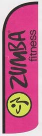 Zumba fitness super size swooper feather banner sign flag
