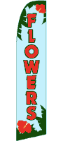 Flowers swooper feather banner flag